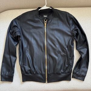 Men's Classic Black Bomber Jacket